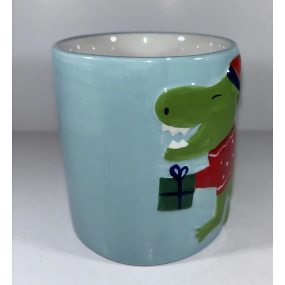 Target Bullseye T-Rex Dinosaur Christmas Coffee Tea Mug Cup 2023 GUC